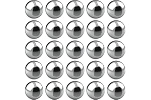 MOTORBYMOTOR (25PC) 1/4 Inch Precision Stainless Steel Ball Bearing, Chrome Steel Bearing Ball G25,Replacement for Heavy Duty Industrial Bearing,Bicycles,Motorcycles,Automobiles Etc(AISI 52100 Chromium Steel