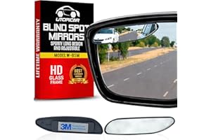 Utopicar Long Blind Spot Car Mirror - Aesthetic Convex Blindspot Mirrors, Engineered Design for Side Mirror (Blindspot), Up/D