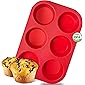 Eddeas Silicone Muffin Pans - 6-Cavity Non-Stick Silicone Cupcake Pan, Food Grade & BPA Free Baking Cups, Just PoP Out…