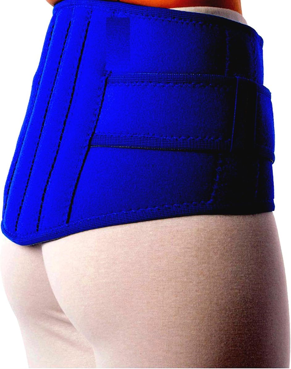 Orthowala ® Waist belt for back pain / (Waist & Back Support Belt) - for Men & Women / Lumbar support belt Blue Color - for back pain relief -Size -Large-36-40- Inches for Back Lumbar Support Pain Reliever Enhance Back Posture