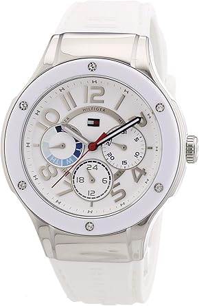 Tommy Hilfiger 1781310 - Reloj de Cuarzo para Mujer, Correa de Silicona Color Blanco