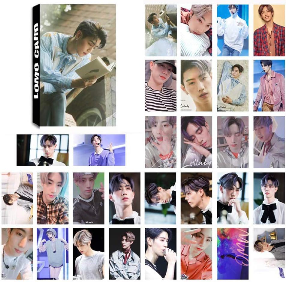Chour&Euhk 30 Sheets Kpop GOT7 LOMO Card Set Polaroid Photos Official Three-Series Lullaby Same Style HD Pictures Support Small Cards Hot Gift for Fans(Mark)