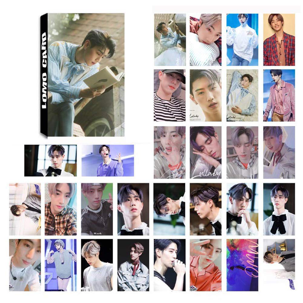 Chour&Euhk 30 Sheets Kpop GOT7 LOMO Card Set Polaroid Photos Official Three-Series Lullaby Same Style HD Pictures Support Small Cards Hot Gift for Fans(Mark)