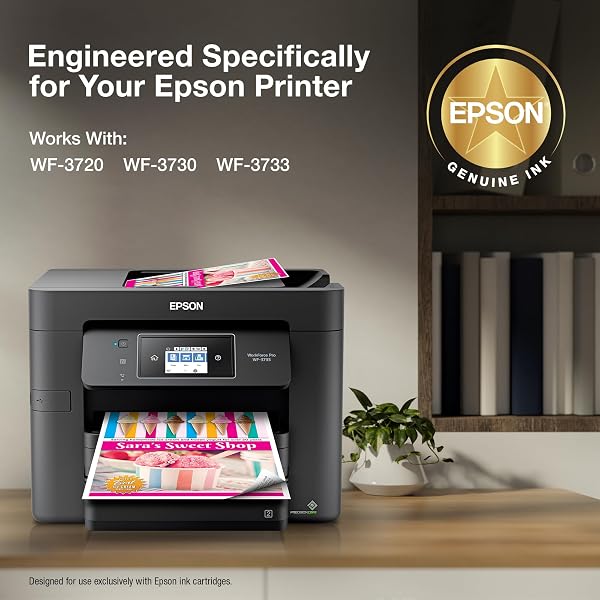 EPSON 702 DURABRITE ULTRA INK STANDARD CAPACITY BLACK & COLOR CARTRIDGE COMBO PACK (T702120-BCS) WORKS WITH WORKFORCE PRO WF-3720, 3730, 3733