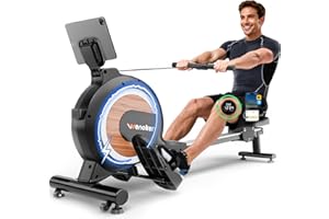 WENOKER Rowing Machine, Magnetic Rowing Machine for Home, Upgraded 32-Levels Quiet Resistance with Smart Electronic Knob, 350 LBS Weight Capacity, Compact Rower Machine Easy Assembly, App Supported