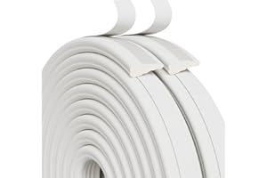VANNESSE Weather Stripping Door Seal, 118 inch Wedge Window Seal Strip, Soundproofing,Strong Adhesive,Lightproof,Noise-Reduction,Weatherproof Foam Tape Insulation for Sliding Door, Door Frame- White