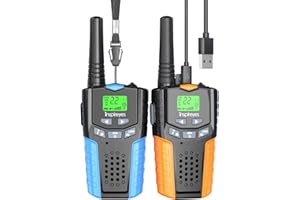 Inspireyes Walkie Talkies for Kids Rechargeable, 48 Hours Working Time 2 Way Radio Long Range, Outdoor Camping Games Toy Birthday Xmas Gift for Boys Age 3-5, 8-12, 2 Packs