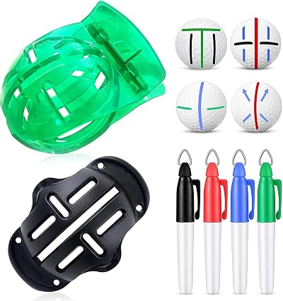Geeorzo Golf Ball Line Drawing Marking Alignment Kit 2 Pack