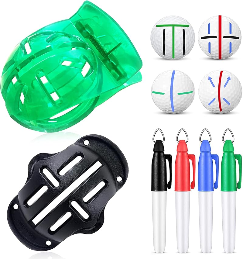 Geeorzo Golf Ball Line Drawing Marking Alignment Kit 2 Pack