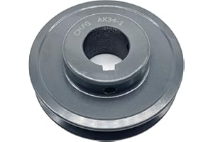 CMFG AK34-1 v Belt Pulley, 3.45 inch OD, 1 Inch Bore, Cast Iron Material, AK Single Groove Motor Pulley for "4L" or "A" or "3L" Belts