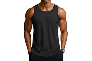 TACVASEN Men's Workout Tank Tops Sleeveless UPF 50+ Summer Sun Shirts Quick Dry for Running Swim Gym Beach