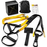 Home Resistance Training Kit with Handles &amp; Door Anchor, Suspension Trainer System for Full Body Workout, Adjustable Bodyweight Resistance Bands for Home Gym, Strength Training &amp; Core Fitness