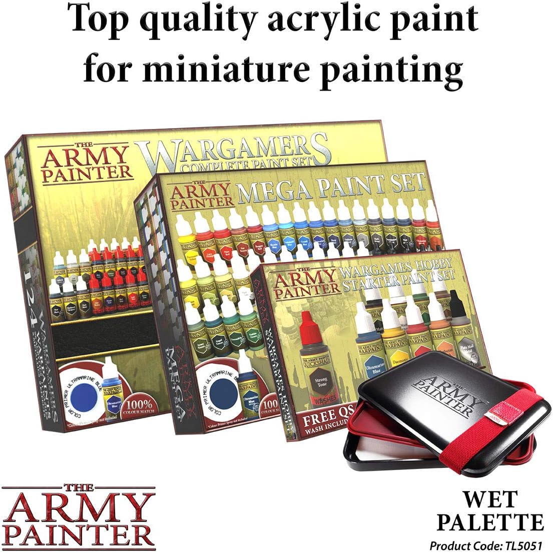 The Army Painter Wet Palette - Premium Brush Storing Palette with 50 Palette Sheets and 2 Sponges for Wargames Miniature Model Painting: Toys & Games