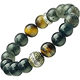 Black Obsidian Bracelet for Men and Women – Natural Crystal Beads Bracelet for Protection, Healing, and Positive Energy – Tiger Eye & Obsidian Stone Jewelry
