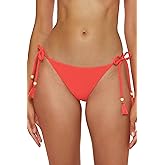 Lucky Brand Women's Valencia Tie Side Bikini Bottom, Cheeky Coverage, Swimwear Separates