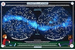 Tot Talk Constellations Educational Placemat for Kids, Washable and Long-Lasting, Double-sided, Made in the USA