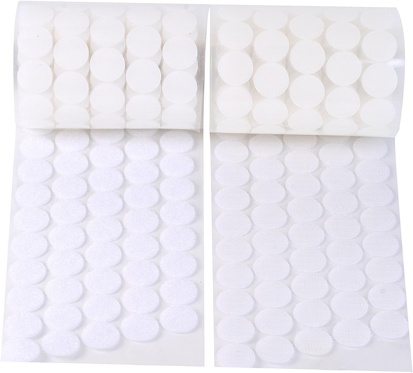 Vkey 2cm Diameter Sticky Back Coins Hook & Loop Self Adhesive Dots Tapes White (750pairs)