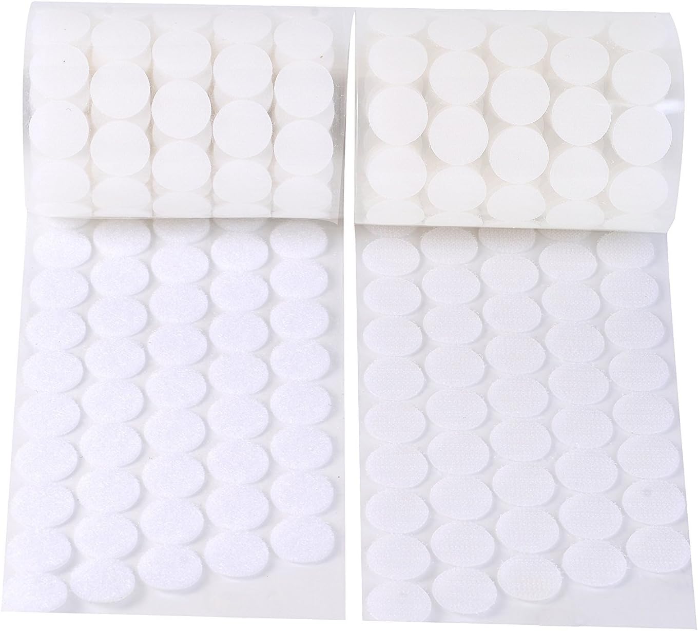 Vkey 2cm Diameter Sticky Back Coins Hook & Loop Self Adhesive Dots Tapes White (750pairs)