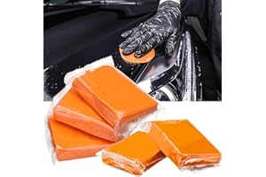 YOMAGINE Car Clay Bar 5 Pack 500g, Premium Grade Clay Bars Auto Detailing Magic Clay Bar Kit with Towel Clay Bar Cleaner with Washing and Adsorption Capacity for Car Wash Car Detailing Clean,Glass (Orange)