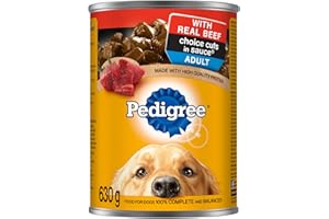 PEDIGREE CHOICE CUTS IN SAUCE Adult Soft Wet Dog Food - With Real Beef - 12x 630g (22 oz) Cans