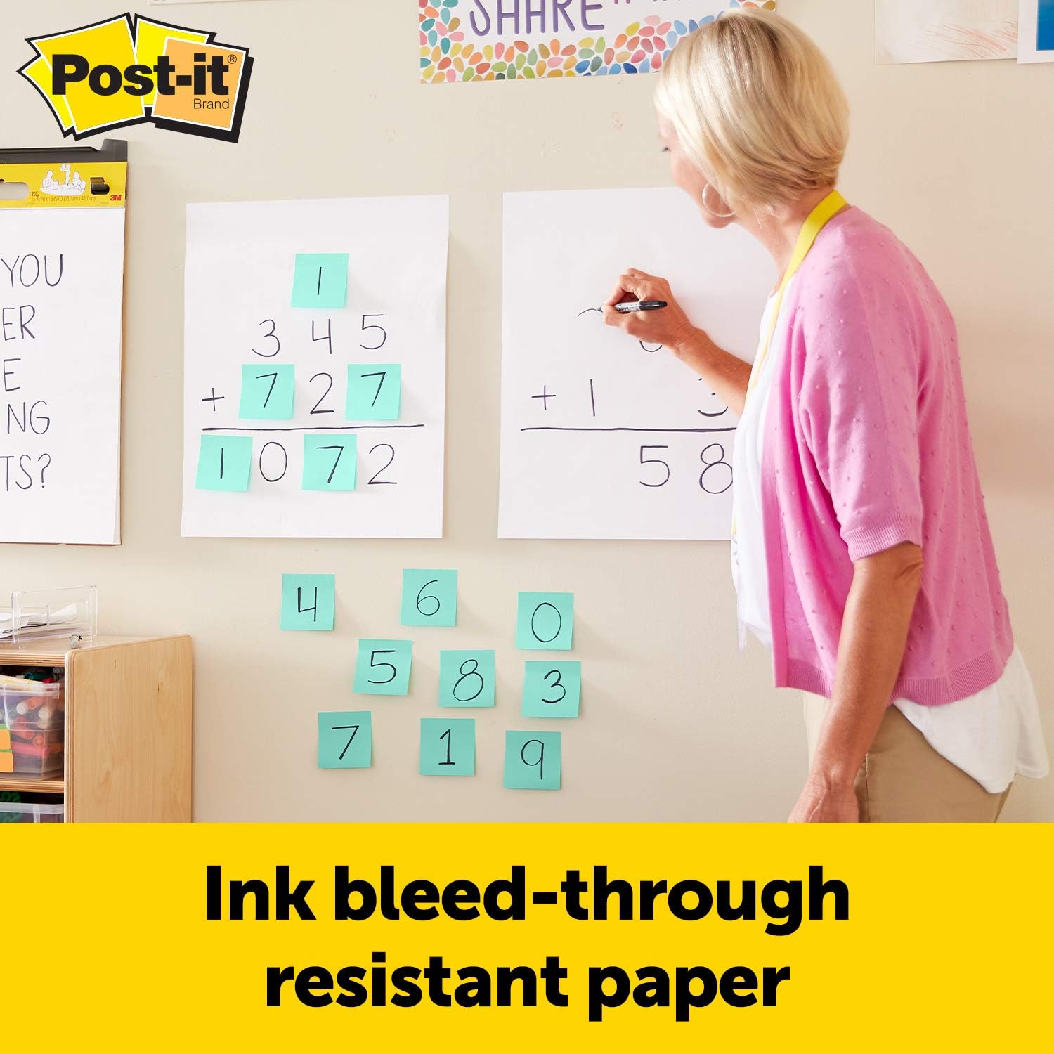Post-it Super Sticky Mini Easel Pad, 15 x 18 Inches, 20 Sheets/Pad, 3 Pads, White Premium Self Stick Flip Chart Paper (577-3PK) : Office Products