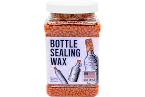 BW BLENDED WAXES, INC. Blended Waxes, Inc. Bottle Sealing Wax 1 lb. Pastilles - Resilient and Versatile Bottling Wax For Wine, Beer, and Liquor Bottle Sealing - Seals Between 25-30 Bottles (Tangerine Pearl)