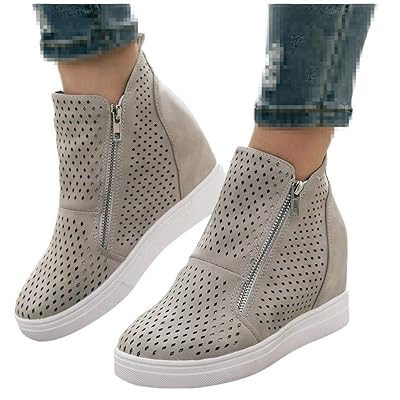 Women's Height Increasing Ankle Boots with Hollow Kuwait Ubuy