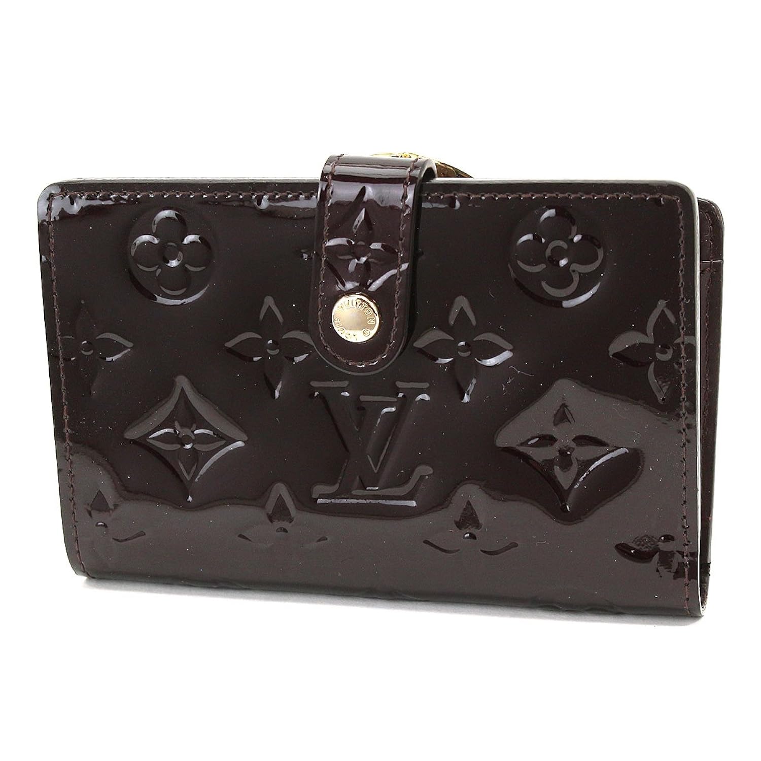 代引き手数料無料 ルイ ヴィトン Louis Vuitton ヴェルニ ポルトフォイユ ヴィエノワ ガマ口 二つ折り 財布 アマラント M 中古 B07ddbh46r Hightimes Com