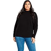 EVANS Women's Plus Size Jumper Janie Ribbed