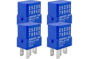SONZROD Blower Motor Relay 25230-79942, 12V 4-Pack 35A, Compatible with Nissan Altima Sentra Rogue Armada & Infiniti G35 FX35 Q70, 4-Pack