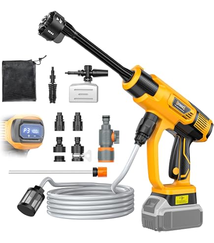 Amazon.com : New! Power Wash Anywhere with 20V Lithium Battery Power Washer  Kit That Works with Bauer 20V Battery (5 Ah Battery & Charger Included) -  Powerful Dirt & Grime Busting 320