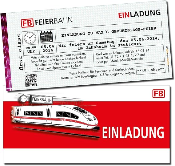 Individuelle Einladungskarte Zum Geburtstag – Personalisiert Mit Deinem Text, 300g/qm Papier
