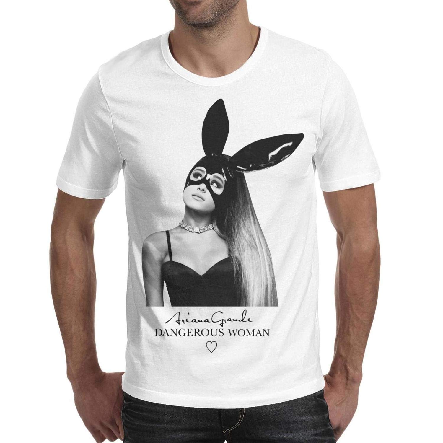 Wishesport Ariana Grande Dangerous Woman T Shirts O Neck Customized Short Sleeve T Shirts