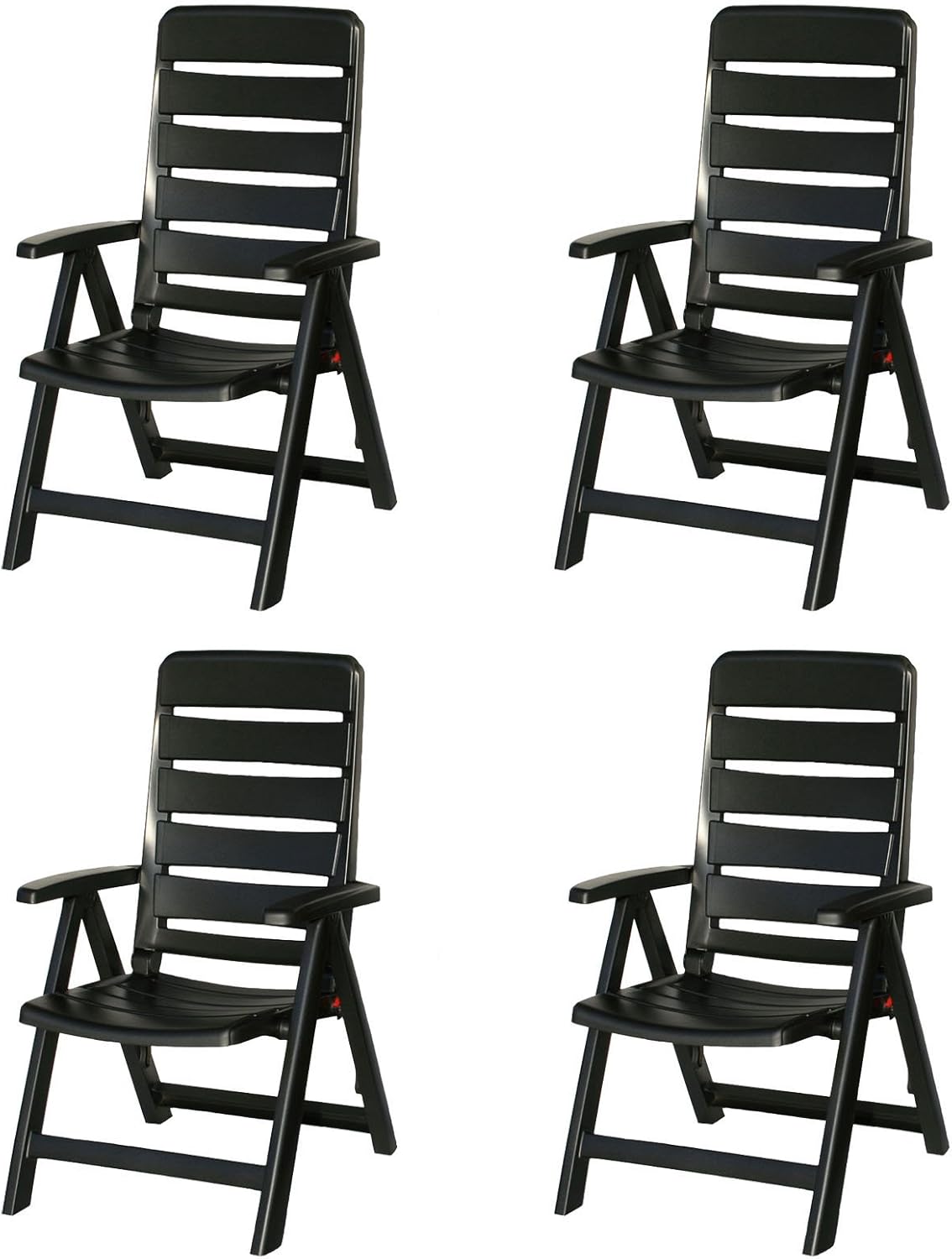 4 Kettler Nice Jardin Chaises en Anthracite Chaise pliante meubles de jardin Fauteuil Amazon.fr