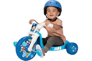 MICKEY MOUSE Ride-On 10" Fly Wheels Junior Cruiser Tricycle with Sounds - Toddler Bike Trike, Ages 2-4