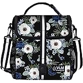 VLM Lunch Box for Women, Insulated Lunch Bag Women with Adjustable Shoulder Strap, Cute Lunch Tote Bag for Work,Picnic,Camping