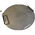 LavaLock Flat top Griddle Grate for UDS 55 Gallon Drum Smokers Grill Plate Also fits Weber Smokey Mountain 22" WSM and Kettle Thick Steel with Handles