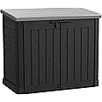Keter Store-It-Out Prime XL 4.75 x 2.6 Foot Resin Outdoor Storage Shed with Double Doors and Easy Lift Hinges, Perfect for Trash Cans, Garden and Yard Tools, and Pool Toys, Black