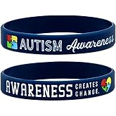 Inkstone Autism Awareness Bracelets, 6-Pack - Silicone Wristbands in Adult Unisex Size