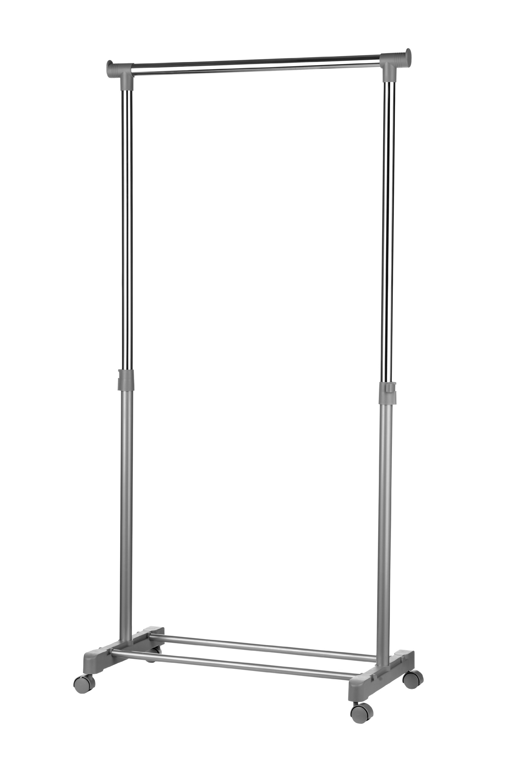 Premier Housewares Clothes Hanging Rail with Wheels Clothing Rack Clothes Rails Clothing Rails Clothes Rails on Wheels 152 Cm X 80 Cm X 43 Cm, Grey