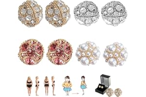 KCRPM Dorina Earacupressure Magnetherapy Detoxi Earrings - Acupressure Slimming & Lymphatic Drainage Ear Jewelry for Women (4 Pairs)