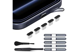 USB C Dust Plug for iPhone 17 Pro Max/ 17 Pro, 5PCS iPhone Speaker Protector & Type C Charging Port Cover Cap for iPhone 17 P
