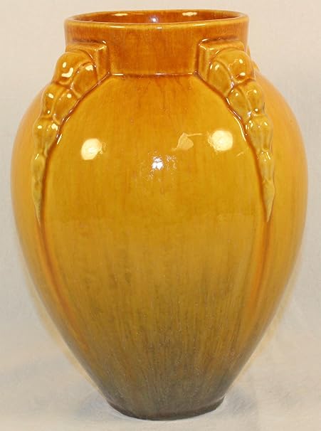 Roseville Pottery Topeo Yellow Trial Glaze Vase 661 Amazon Co Uk