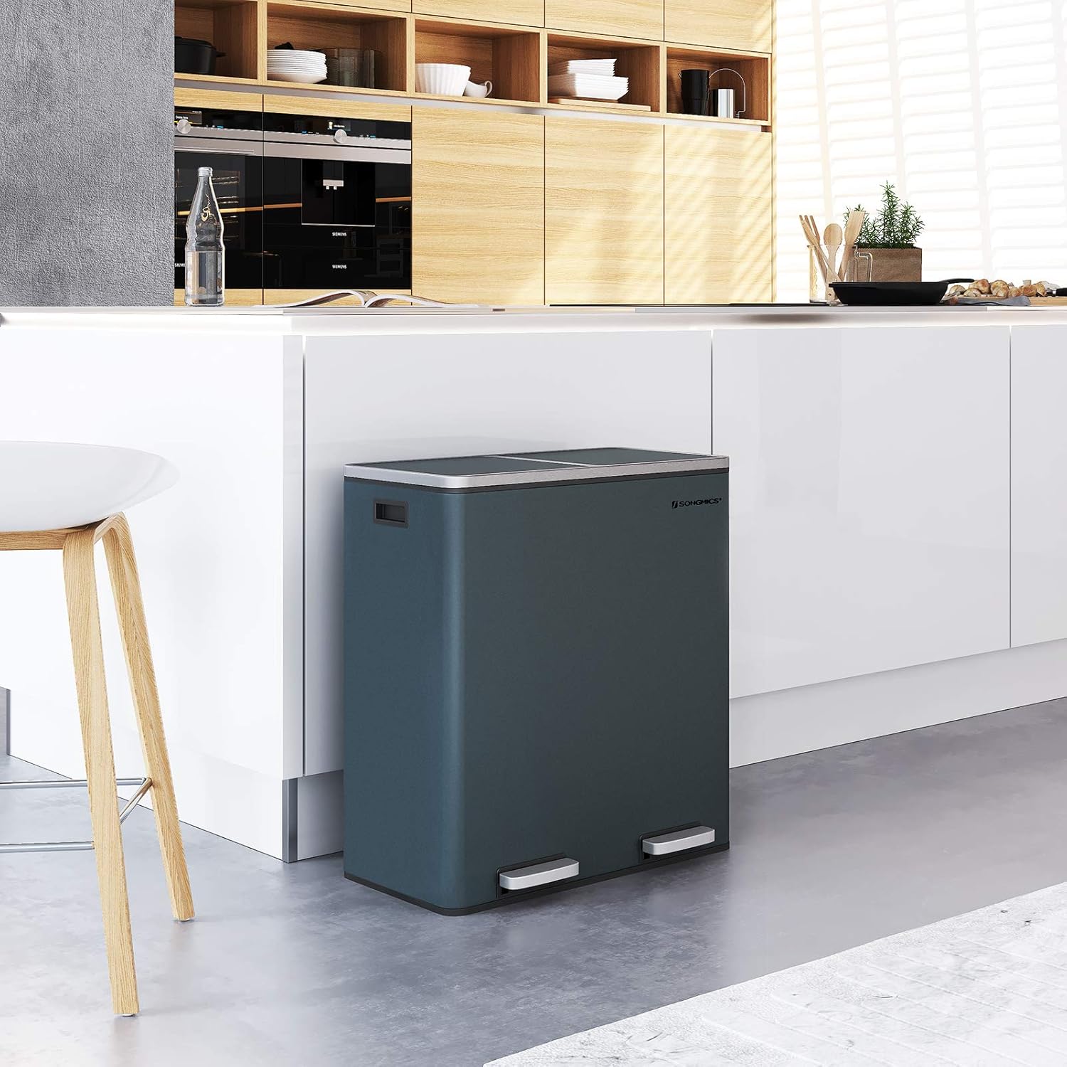 Coperchio Raccolta Differenziata SO-TECH - Grigio Alluminio Secchi 12-32L