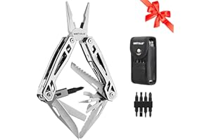 Multitool with Pocket Knife, Birthday Gifts for Men Women Mom Dad, WETOLS 21-in-1 Stainless Steel Pliers with Screwdrivers, Self-locking Multi tools with EDC Sheath, Ideal for Home, Camping, Survival
