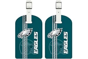 AYYQHC 2 Pack Leather Football Sport Fan Luggage Tag for Suitcase，Gray Design Travel Suitcase Tag with Privacy Flap Address Labels