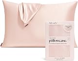 Kitsch Satin Pillowcase with Zipper, Blush, Queen Size, Machine Washable