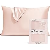 Kitsch Satin Pillowcase with Zipper for Hair & Skin - Softer Than Silk Pillow Cases, Smooth Cooling Satin Pillow Case, Wrinkle-Free, Machine Washable - Pillow Cases Standard Size (19x26) - Blush