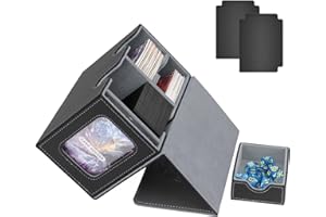 ATPWONZ MTG Deck Box for Commande,Magic the Gathering Deck Box,MTG Storage Box,Trading Cards Storage Box with Dice Tray,2 Dividers and 35PT Magnetic Card Holder, Fits 200+ Single Sleeved Cards