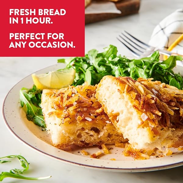 KING ARTHUR BAKING COMPANY CRISP & AIRY FOCACCIA MIX KIT 18.4 OZ., BAKING MIX – READY IN 1 HOUR